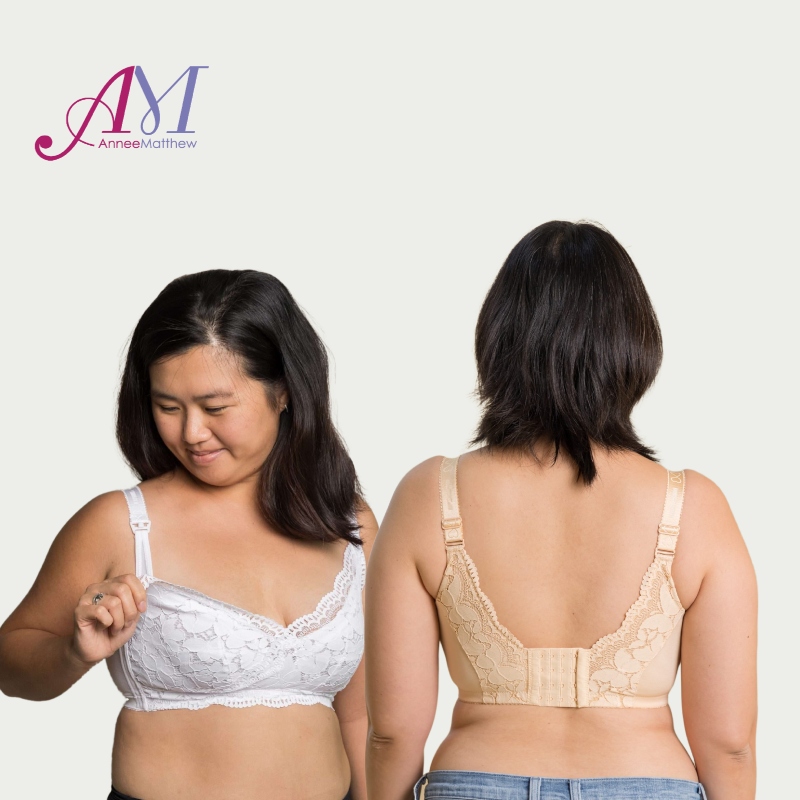 AnneeMatthew Juliette Stretchable Lace Nursing Bra (Jade / Honey / Blanc) *Choose Color and Size at Booth